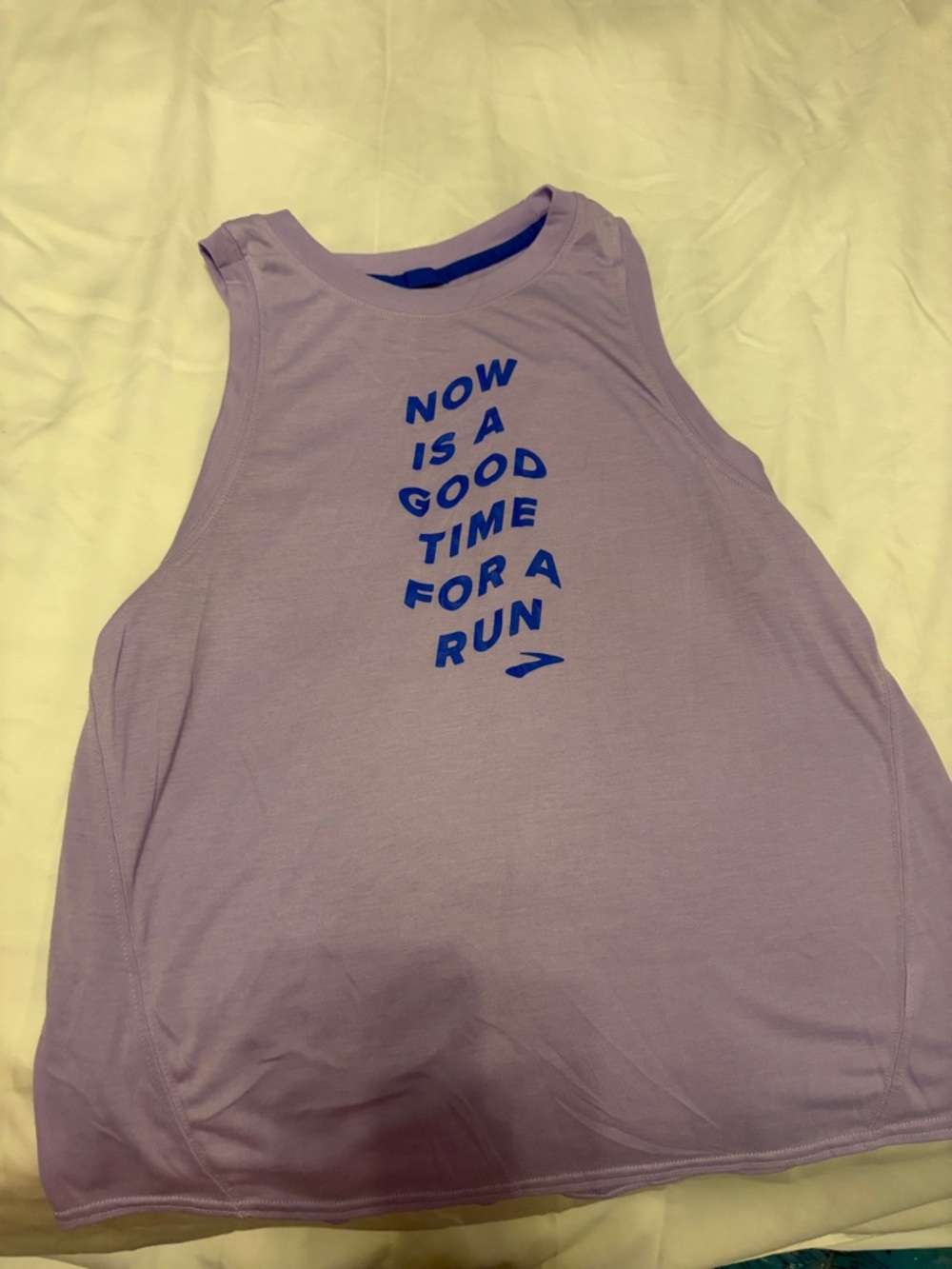 Brooks Lavender Tank Top with Blue Logo